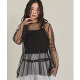 チュールシャーリングトップス【miette ミエット】 | titivate | 詳細画像5 