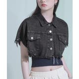 半袖クロップドデニムジャケット【miette ミエット】 | titivate | 詳細画像9