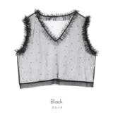 パール付きチュールフリルVネックトップス【miette ミエット】 | titivate | 詳細画像2