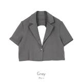 バックベルト半袖テーラードジャケット【miette ミエット】 | titivate | 詳細画像4 