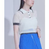 配色ラインシアー半袖ポロニット【miette ミエット】 | titivate | 詳細画像8