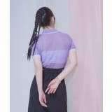 配色ラインシアー半袖ポロニット【miette ミエット】 | titivate | 詳細画像13