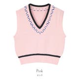 配色ステッチVネックベスト【miette ミエット】 | titivate | 詳細画像4 