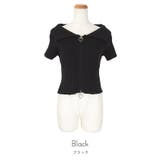 ハートジップオフショルリブトップス【miette ミエット】 | titivate | 詳細画像2 