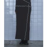 配色メローリブニットタイトスカート【miette ミエット】 | titivate | 詳細画像4 