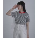 チュールレイヤードボーダーTシャツ【miette ミエット】 | titivate | 詳細画像13 