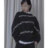 アシンメトリーステッチオーバーサイズニット【miette ミエット】 | titivate | 詳細画像7 