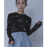 クルーネックプリントリブトップス【miette ミエット】 | titivate | 詳細画像4 