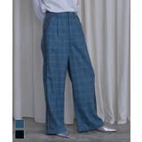 サイドラインチェックワイドパンツ【miette ミエット】 | titivate | 詳細画像1