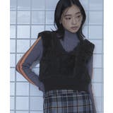 Vネックファーケーブルニットベスト【miette ミエット】 | titivate | 詳細画像5