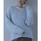 シルバービーズVネックニット【miette ミエット】 | titivate | 詳細画像5 