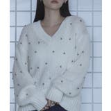 シルバービーズVネックニット【miette ミエット】 | titivate | 詳細画像8 