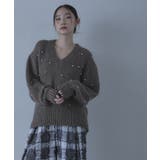 シルバービーズVネックニット【miette ミエット】 | titivate | 詳細画像13 