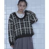 Uネックシャギーチェックニット【miette ミエット】 | titivate | 詳細画像11 