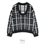 Uネックシャギーチェックニット【miette ミエット】 | titivate | 詳細画像7 