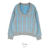 Uネックシャギーチェックニット【miette ミエット】 | titivate | 詳細画像9 