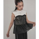 オーガンジービスチェドッキングトップス【miette ミエット】 | titivate | 詳細画像12 