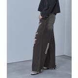 オーバーダイダメージデニムパンツ【miette ミエット】 | titivate | 詳細画像8 