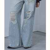 オーバーダイダメージデニムパンツ【miette ミエット】 | titivate | 詳細画像17 