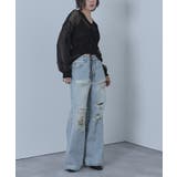 オーバーダイダメージデニムパンツ【miette ミエット】 | titivate | 詳細画像19 