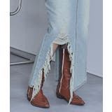 オーバーダイダメージデニムロングスカート【miette ミエット】 | titivate | 詳細画像6 