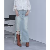 オーバーダイダメージデニムロングスカート【miette ミエット】 | titivate | 詳細画像12 