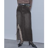 オーバーダイダメージデニムロングスカート【miette ミエット】 | titivate | 詳細画像13 