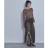 オーバーダイダメージデニムロングスカート【miette ミエット】 | titivate | 詳細画像15 