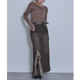 オーバーダイダメージデニムロングスカート【miette ミエット】 | titivate | 詳細画像18 