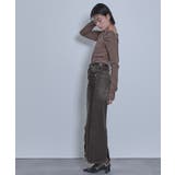 オーバーダイダメージデニムロングスカート【miette ミエット】 | titivate | 詳細画像2 