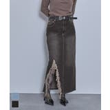 オーバーダイダメージデニムロングスカート【miette ミエット】 | titivate | 詳細画像1 