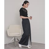 フロントファスナーストライプタイトスカート【miette ミエット】 | titivate | 詳細画像7 