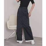 フロントファスナーストライプタイトスカート【miette ミエット】 | titivate | 詳細画像18 