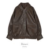 フェイクレザーステンカラービッグブルゾン【miette ミエット】 | titivate | 詳細画像3