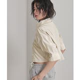 フロントシャーリング5分袖シャツ【miette ミエット】 | titivate | 詳細画像4 