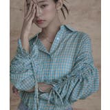 ドロストスリーブシアーチェックシャツ【miette ミエット】 | titivate | 詳細画像4 