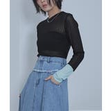 袖口配色シアートップス【miette ミエット】 | titivate | 詳細画像2 