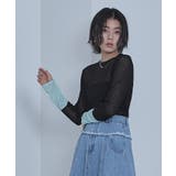 袖口配色シアートップス【miette ミエット】 | titivate | 詳細画像4 
