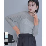 袖口配色シアートップス【miette ミエット】 | titivate | 詳細画像1 