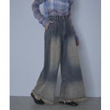 裾フリンジオーバーダイデニムワイドパンツ【miette ミエット】 | titivate | 詳細画像16 