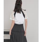 レースラグランスリーブVネックTシャツ【miette ミエット】 | titivate | 詳細画像8 