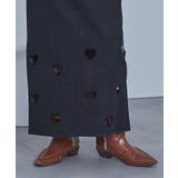 ハートカットデニム裏毛スカート【miette ミエット】 | titivate | 詳細画像15 