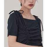 ドロストリボン半袖リブトップス【miette ミエット】 | titivate | 詳細画像3 