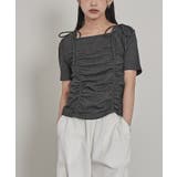 ドロストリボン半袖リブトップス【miette ミエット】 | titivate | 詳細画像5 