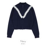 レースフリルダブルジップカーディガン【miette ミエット】 | titivate | 詳細画像12 