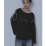 配色ステッチボートネックシアーニット【miette ミエット】 | titivate | 詳細画像19 