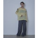 配色ステッチボートネックシアーニット【miette ミエット】 | titivate | 詳細画像27 