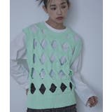 スラッシュケーブルニットベスト【miette ミエット】 | titivate | 詳細画像2