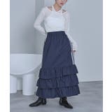 サイドラインナイロンティアードスカート【miette ミエット】 | titivate | 詳細画像9