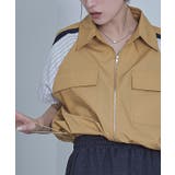 ストライプ切替ジップ半袖シャツ【miette ミエット】 | titivate | 詳細画像10